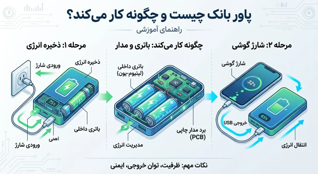 باتری پاور بانک؛ قلب اصلی دستگاه